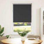 Jaluză cu role opace negru 75x130 cm lățime material 70,7 cm GartenMobel Dekor