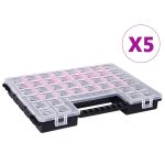 Cutii sortare 5 buc separatoare reglabile 385x283x50 mm plastic GartenMobel Dekor