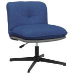 Scaun de birou pivotant, albastru, material textil GartenMobel Dekor