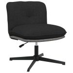 Scaun de birou pivotant, negru, material textil GartenMobel Dekor