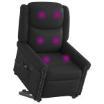 Scaun electric pentru masaj în picioare neagră lucioasă GartenMobel Dekor