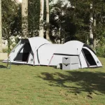 Cort camping, 5 persoane, alb, țesătură opacă, impermeabil GartenMobel Dekor