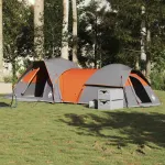 Cort de camping pentru 5 persoane, gri/portocaliu, impermeabil GartenMobel Dekor