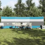 Paravan de camping, albastru, 508x130 cm, impermeabil GartenMobel Dekor