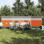 Paravan de camping, gri/portocaliu, 510x153 cm, impermeabil GartenMobel Dekor