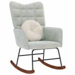 Scaun balansoar, gri deschis, catifea GartenMobel Dekor