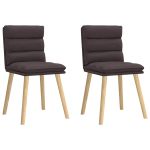 Scaune de masă, 2 buc., maro închis, material textil GartenMobel Dekor