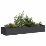 Jardinieră Negru 280x80x40 cm Oțel GartenMobel Dekor
