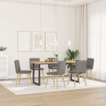 Scaune de sufragerie, 6 buc., gri taupe, material textil GartenMobel Dekor