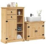 Set mobilier de baie „Corona”, 2 piese, lemn masiv de pin GartenMobel Dekor