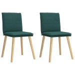 Scaune de bucătărie, 2 buc., verde închis, material textil GartenMobel Dekor
