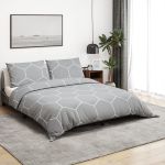 Set cu husă de pilotă, gri, 135x200 cm, bumbac GartenMobel Dekor
