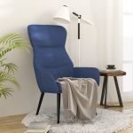 Scaun de relaxare, albastru, material textil GartenMobel Dekor