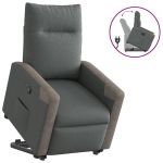 Fotoliu rabatabil cu ridicare pe verticală, gri închis, textil GartenMobel Dekor