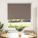 Jaluză cu role opace cafea 100x150 cm lățime țesătură 95,7 cm GartenMobel Dekor
