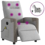 Scaun reclinabil electric pentru masaj Cloud Grey Fabric GartenMobel Dekor