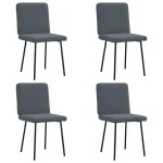 Scaune de bucătărie, 4 buc., gri închis, catifea GartenMobel Dekor