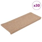 Covorașe scară autoadezive 30 buc Bej 65x24,5x3,5 cm GartenMobel Dekor