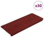 Covorașe scară autoadezive 30 buc Roșu 65x24,5x3,5 cm GartenMobel Dekor