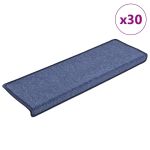 Covorașe scară 30 buc 65x25 cm Albastru GartenMobel Dekor