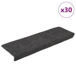 Covorașe scară autoadezive 30 buc Antracit 65x21x4 cm GartenMobel Dekor