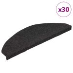 Covorașe scară autoadezive 30 buc Negru 65x22,5x3,5 cm GartenMobel Dekor