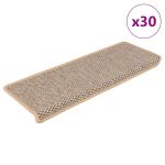 Covorașe scări autoadezive 30 buc. bej deschis 65x21x4 cm sisal GartenMobel Dekor
