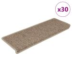 Covorașe scări autoadezive 30buc nisipiu 65x21x4cm aspect sisal GartenMobel Dekor