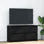 Dulap TV, negru, 100x35x54 cm, lemn prelucrat GartenMobel Dekor