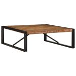Masuta de cafea multicolora 100x100x35 cm lemn masiv recuperat GartenMobel Dekor
