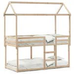 Pat supraetajat fără saltea, 90x200 cm, lemn masiv de pin GartenMobel Dekor