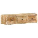 Dulap TV montat pe perete 100x32x25 cm lemn masiv Mango brut GartenMobel Dekor