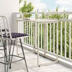 Masă pliabilă de grădină gri deschis 90x51x75 cm Poly Ratan GartenMobel Dekor