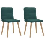 Scaune de bucătărie, 2 buc., verde închis, material textil GartenMobel Dekor