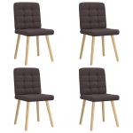 Scaune de bucătărie, 4 buc., maro închis, material textil GartenMobel Dekor