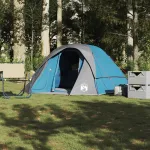 Cabină cort de camping, 4 persoane, albastru, impermeabil GartenMobel Dekor