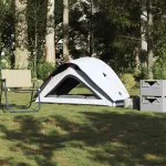Cort camping, 1 persoane, alb, țesătură opacă, impermeabil GartenMobel Dekor