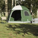 Cort de familie Igloo pentru 6 persoane, verde rezistent la apă GartenMobel Dekor