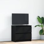 Dulap TV negru 60x35x54 cm lemn prelucrat GartenMobel Dekor