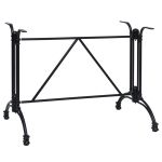 Picior masă de bistro, negru, 93x60x72 cm, aluminiu turnat GartenMobel Dekor