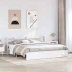 Cadru de pat cu tăblie fără saltea, alb, 180x200 cm GartenMobel Dekor