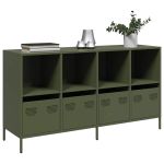 Dulap, verde măsliniu, 135x39x73,5 cm, oțel laminat la rece GartenMobel Dekor