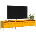 Dulap TV, galben muștar, 202x39x43,5 cm, oțel laminat la rece GartenMobel Dekor