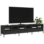 Dulap TV, negru, 202x39x43,5 cm, oțel laminat la rece GartenMobel Dekor