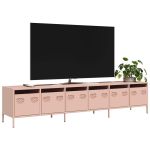 Dulap TV, roz, 202x39x43,5 cm, oțel laminat la rece GartenMobel Dekor