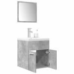 Set mobilier de baie, 3 piese, gri beton, lemn compozit GartenMobel Dekor