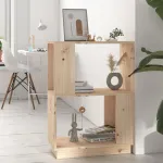 Bibliotecă/Separator cameră, 51x25x70 cm lemn masiv pin GartenMobel Dekor