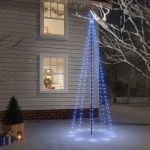 Brad de Crăciun, 310 LED-uri albastre, 300 cm, cu țăruș GartenMobel Dekor