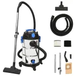 Aspirator cu aspirare umedă și uscată, 1200 W, argintiu, 30 L GartenMobel Dekor