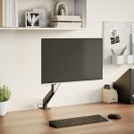 Braț unic de monitor ecran de max 27 inci cu arc de gaz 10 kg GartenMobel Dekor